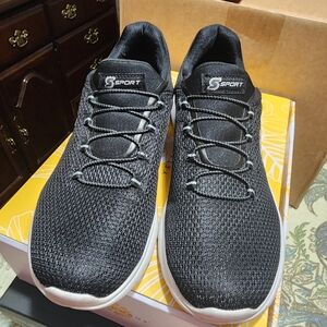 Black S Sport Athletic Shoes. Sketchers, worn twice, no box. Slip-on